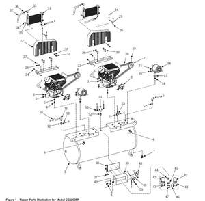 Part Location Diagram of CE000600AP Campbell Hausfeld Tube Pump To Aftercooler 10Hp